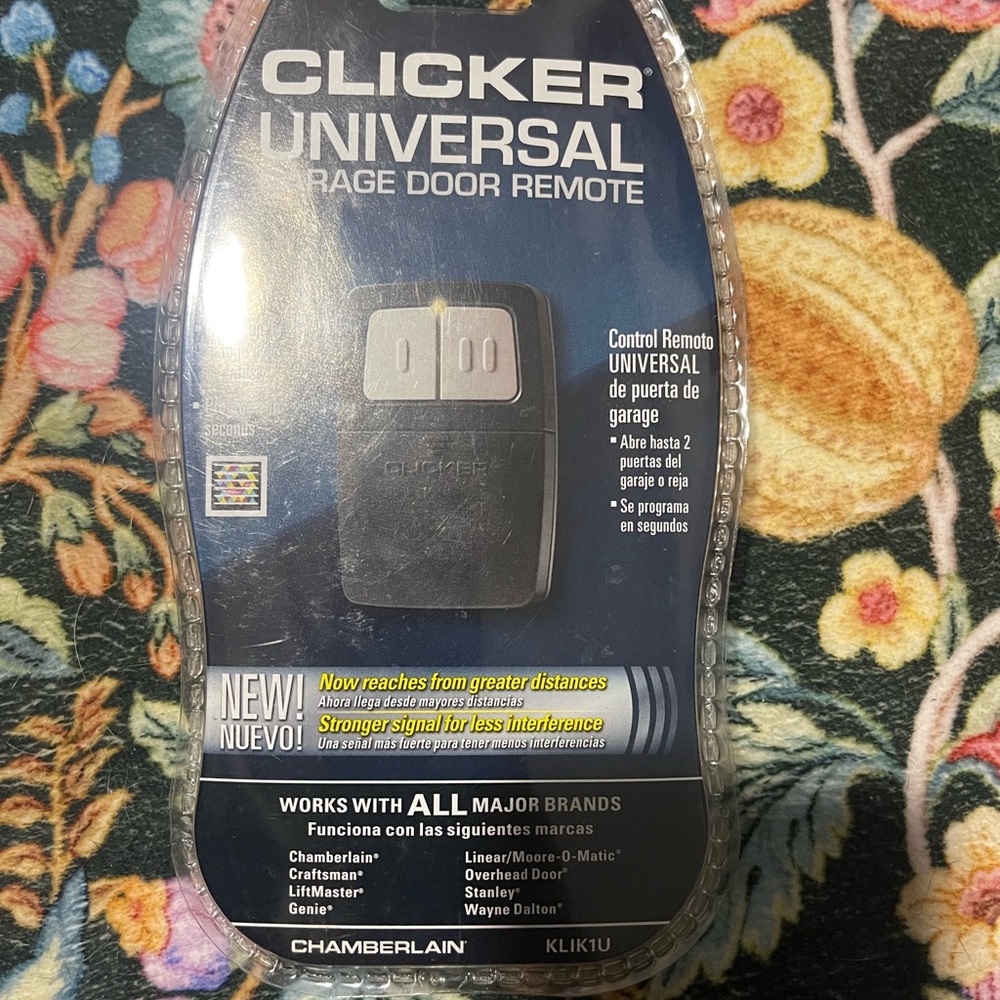 Clicker Universal Garage Door Remote - Black